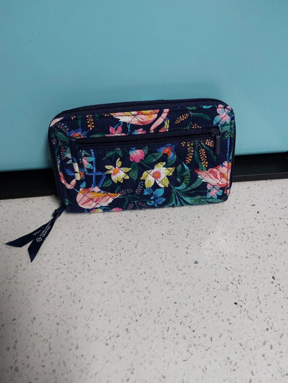 Vera Bradley Turnlock Wallet Flamingo Garden NWOT